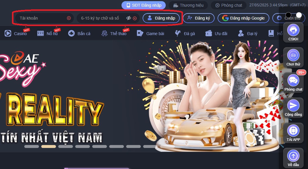 Đăng nhập Luck888